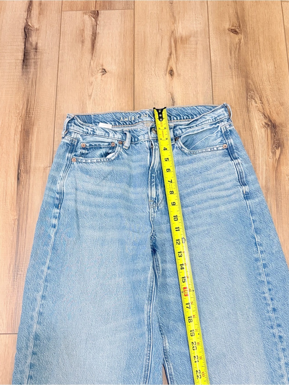 American Eagle Baggy Wide Leg Jeans Y2K Coastal Cowgirl Grungecore 8 - Picture 12 of 14